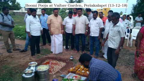 Vaibav Garden, Periakalapet Boomi Poojai