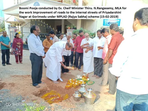 Boomi Pooja for road work