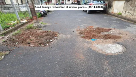 Road damage restoration
